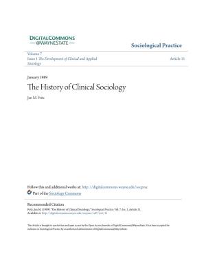 The History of Clinical Sociology