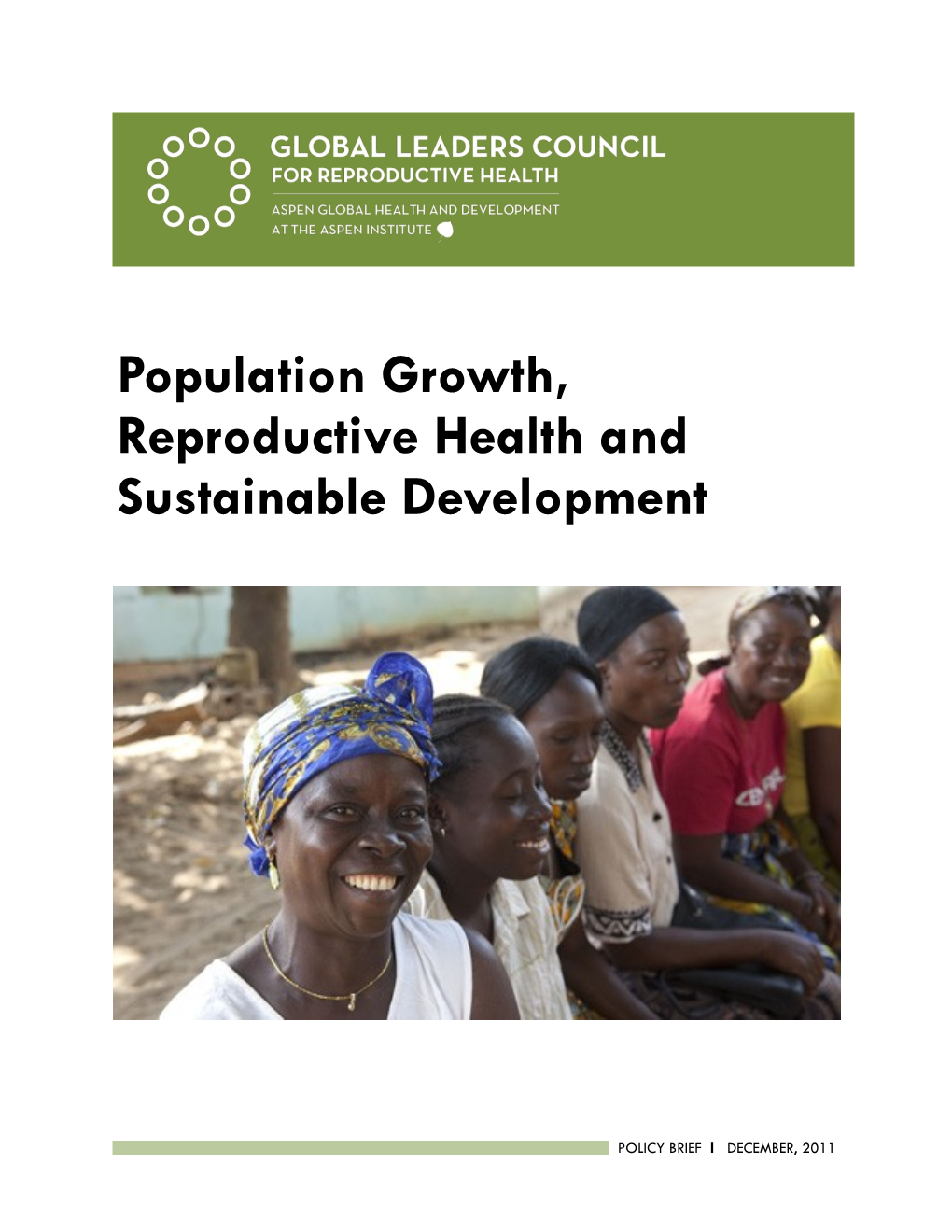 Population Growth, Reproductive Health and Sustainable Development