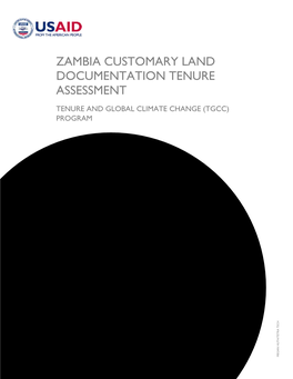TGCC Report: Zambia Customary Land Documentation Tenure