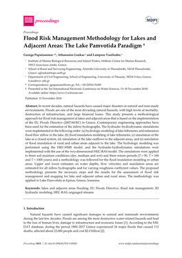 Flood Risk Management Methodology for Lakes and Adjacent Areas: the Lake Pamvotida Paradigm †