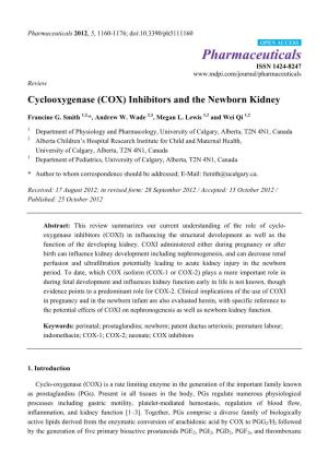 COX) Inhibitors and the Newborn Kidney