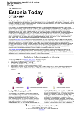 Estonia Today CITIZENSHIP