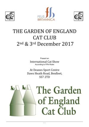 THE GARDEN of ENGLAND CAT CLUB 2Nd & 3Rd December 2017