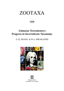 Zootaxa,Linnaeus Tercentenary: Progress in Invertebrate Taxonomy
