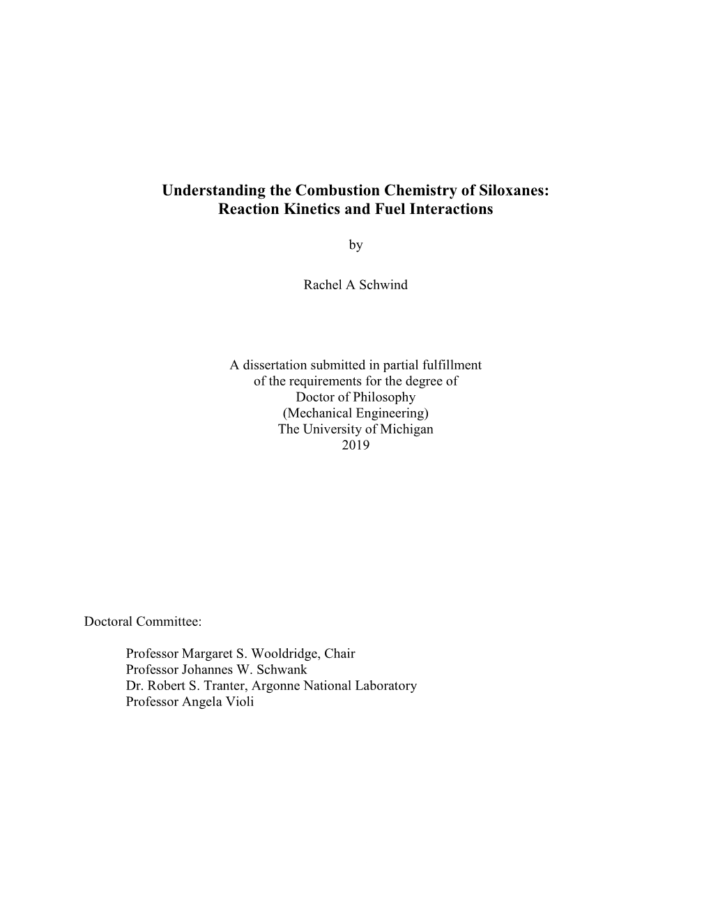 Understanding the Combustion Chemistry of Siloxanes: Reaction Kinetics and Fuel Interactions