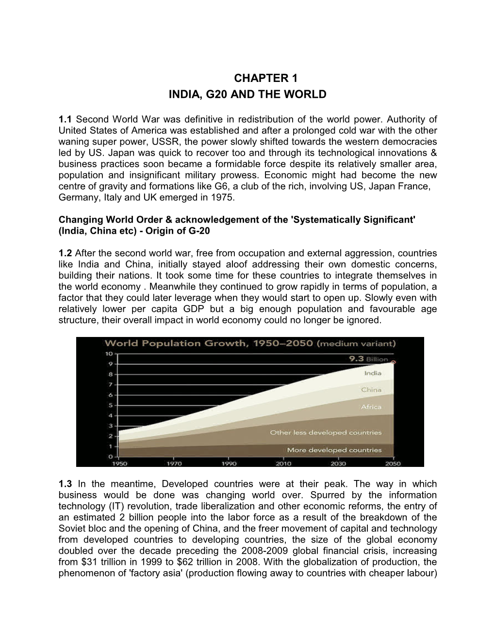 G20chapter 1 India, G20 and the World