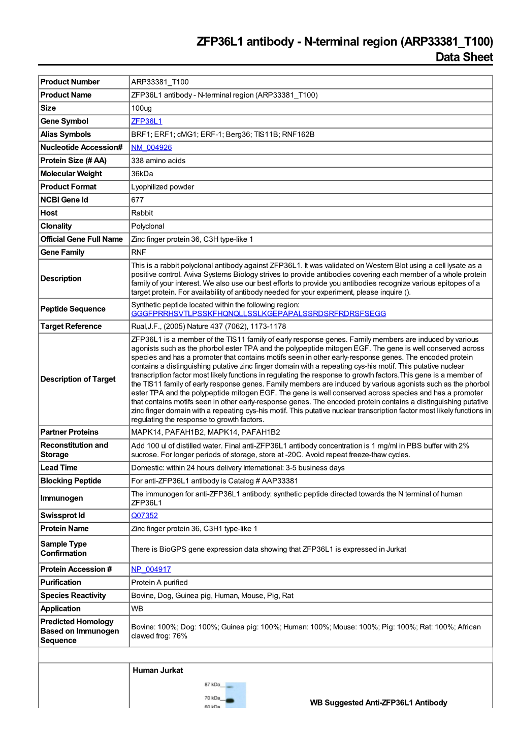 ARP33381 T100) Data Sheet