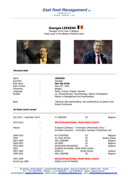 East Foot Management Ltd Established 1977 Brussels – Budapest – Lyon