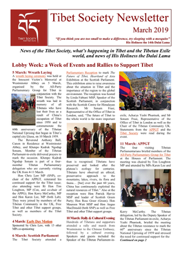 Tibet Society Newsletter