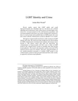 LGBT Identity and Crime