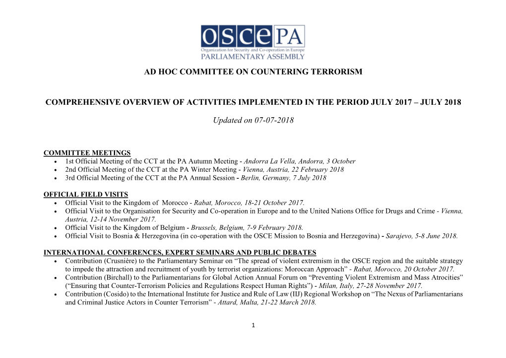 Ad Hoc Committee on Countering Terrorism