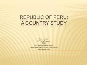 Republic of Peru: a Country Study