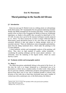 Mural Paintings in the Sacello Del Silvano