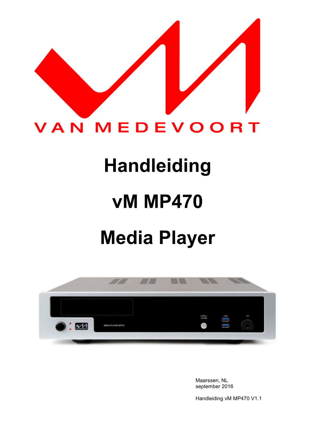 Handleiding Vm MP470 V1.1