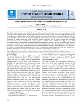 CROSS-LINE of CONTROL TRADE: PROBLEMS and PROSPECTS Sajad A