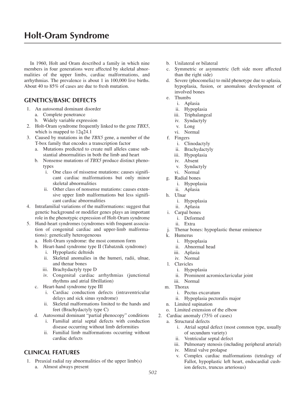 Holt-Oram Syndrome