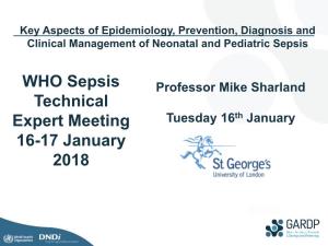 WHO Sepsis Technical Expert Meeting 16-17 January 2018
