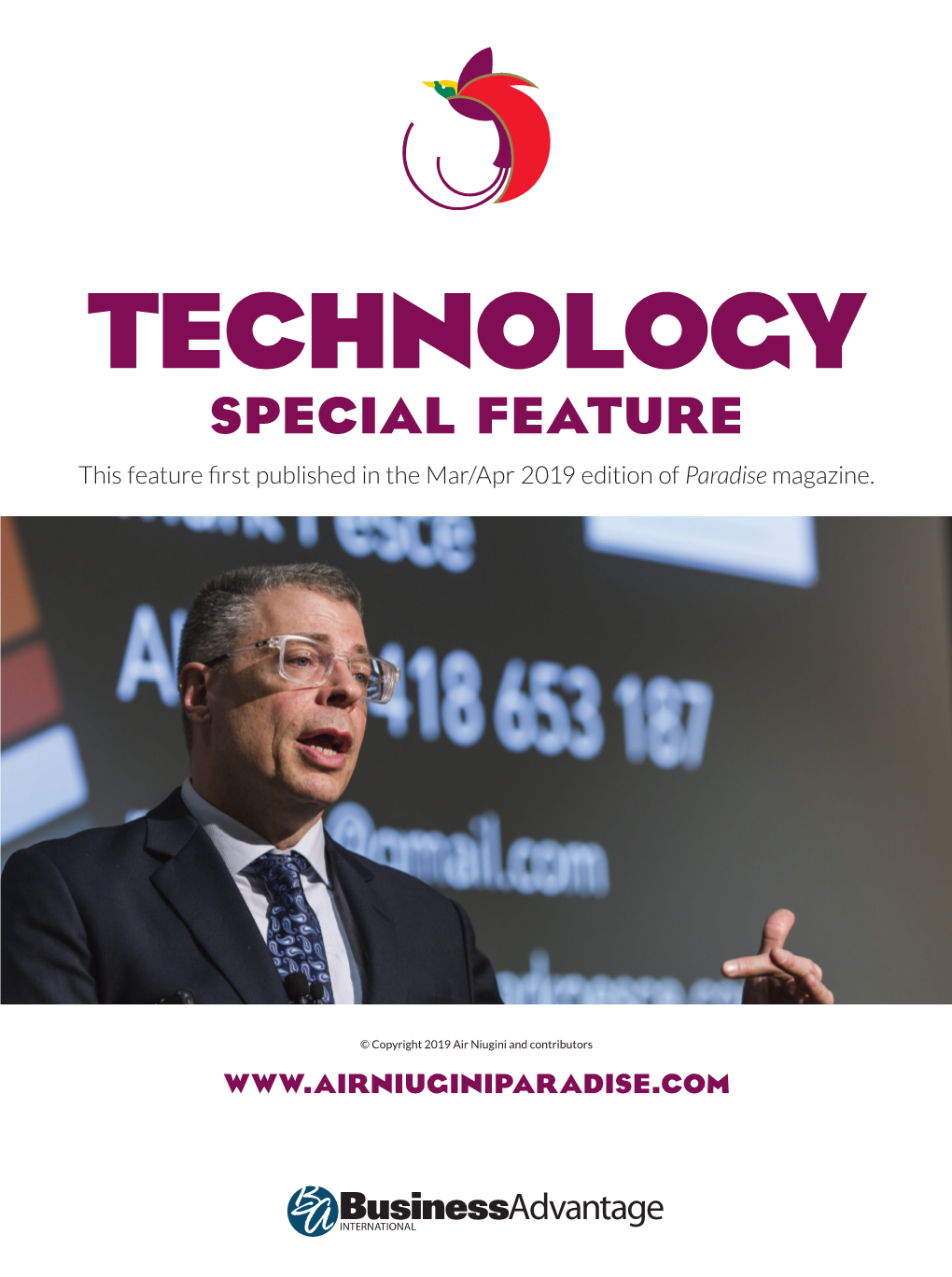 Technology Special Feature This Feature First Published in the Mar/Apr 2019 Edition Ofparadise Magazine