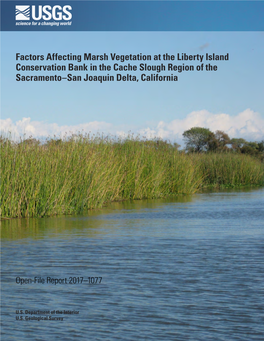 Factors Affecting Marsh Vegetation at the Liberty Island Conservation