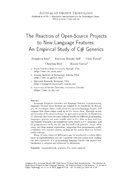 An Empirical Study of C# Generics