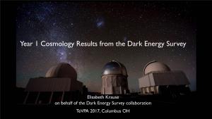 Year 1 Cosmology Results from the Dark Energy Survey