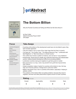 The Bottom Billion