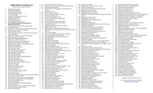English Bible Translations List 58