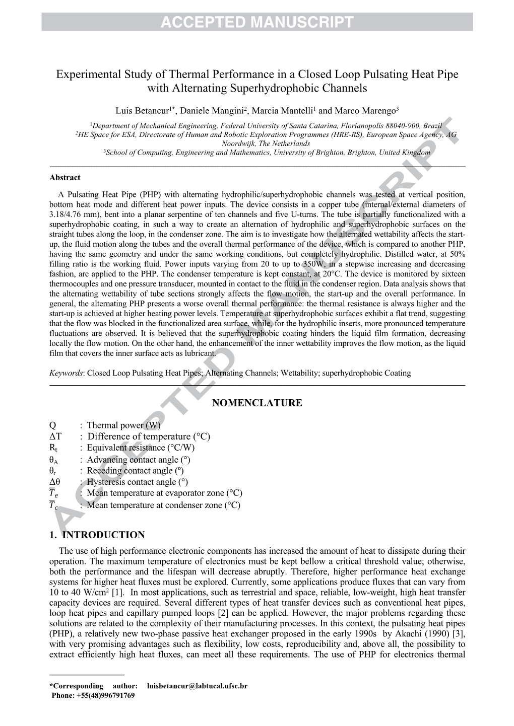 Experimental Study of Thermal Performance in a Closed Loop Pulsating Heat Pipe with Alternating Superhydrophobic Channels