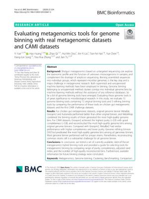 Evaluating Metagenomics Tools for Genome Binning with Real