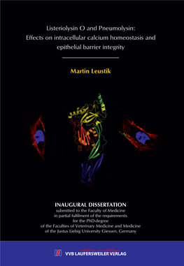 Listeriolysin O and Pneumolysin: Effects on Intracellular Calcium Homeostasis and Epithelial Barrier Integrity