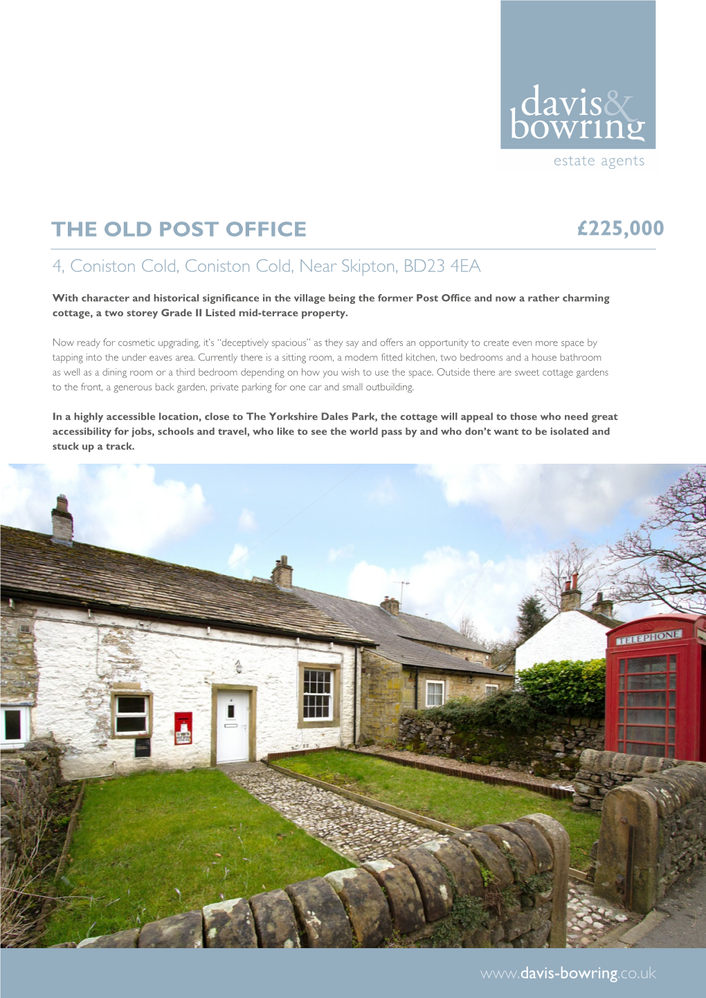 The Old Post Office, 4 Coniston Cold Is Currently Banded C for Council Tax Purposes