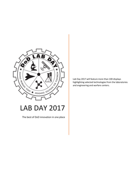 Lab Day 2017 Will Feature More Than 100 Displays Highlighting Selected Technologies from the Laboratories and Engineering and Warfare Centers