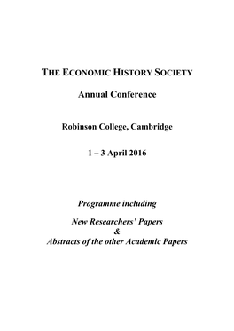 2016 Conference Booklet