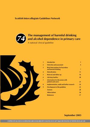 SIGN Guideline No. 74 the Management of Harmful Drinking