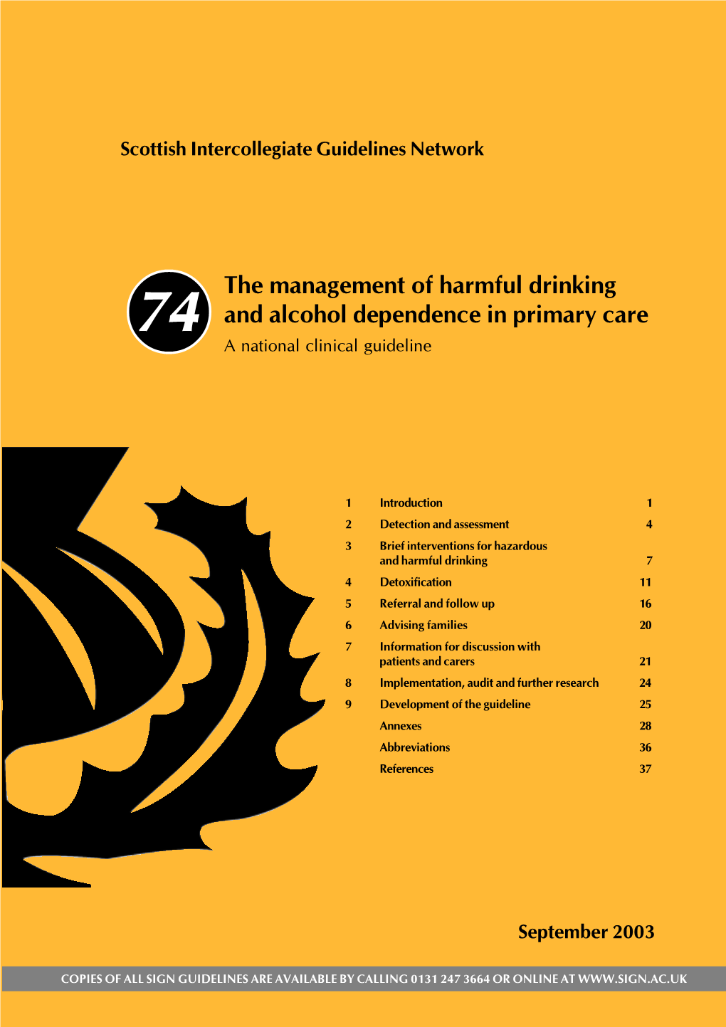 SIGN Guideline No. 74 the Management of Harmful Drinking