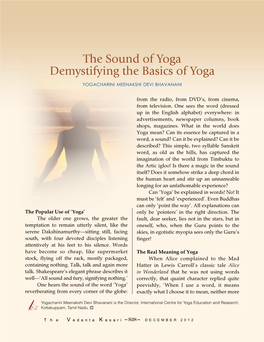 The Sound of Yoga Demystifying the Basics of Yoga