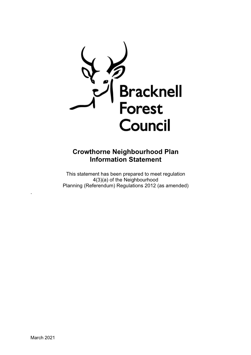 Crowthorne Neighbourhood Plan Information Statement