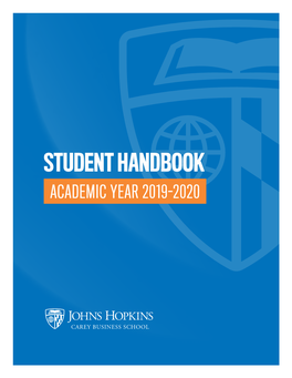 STUDENT HANDBOOK ACADEMIC YEAR 2019-2020 Table of Contents