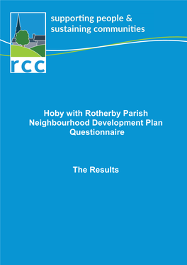 Hoby with Rotherby Parish Neighbourhood Development Plan Questionnaire
