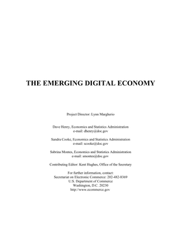 The Emerging Digital Economy (July 1998)