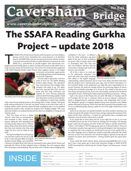 The SSAFA Reading Gurkha Project – Update 2018