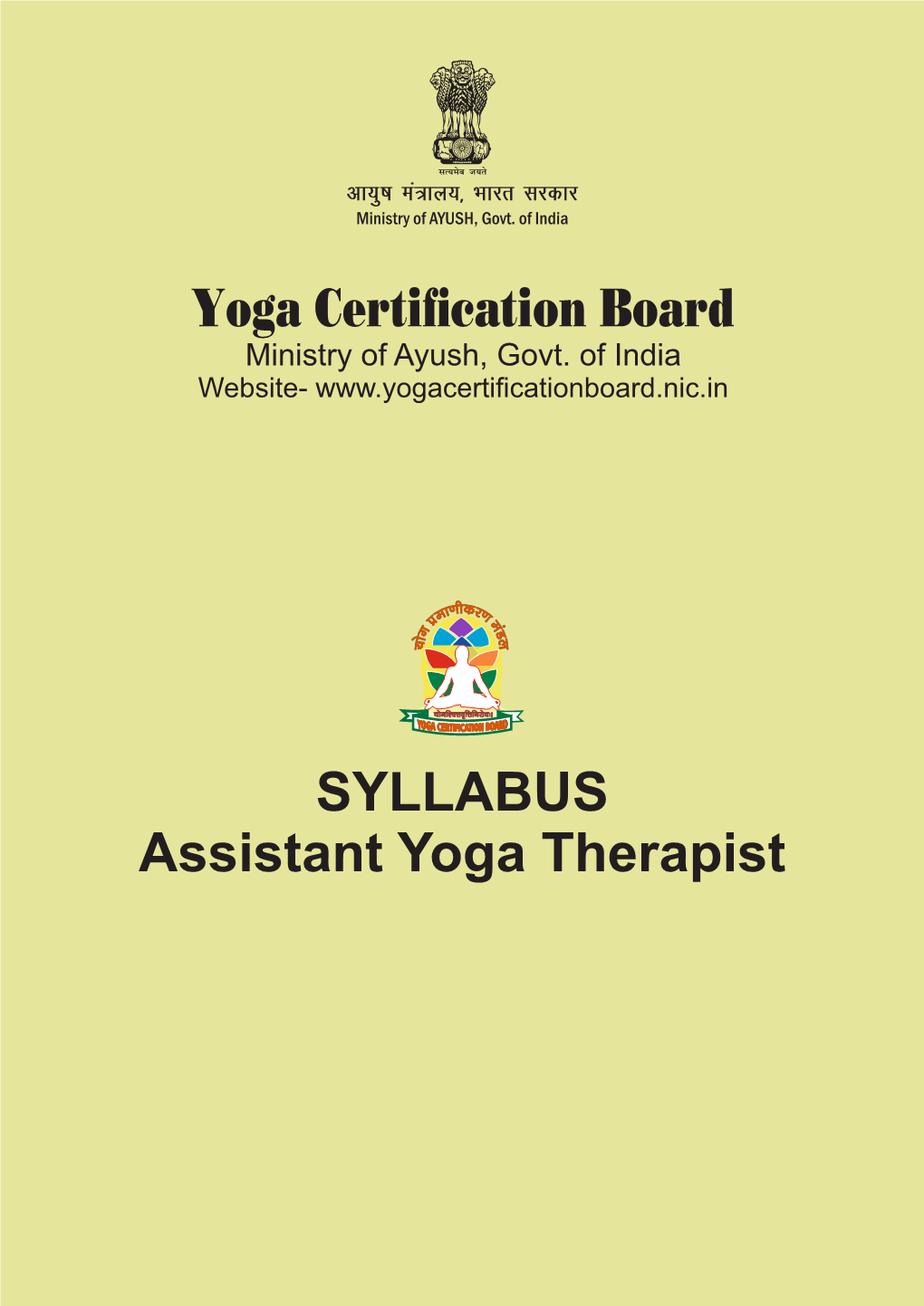 SYLLABUS Assistant Yoga Therapist Yoga Certification Board
