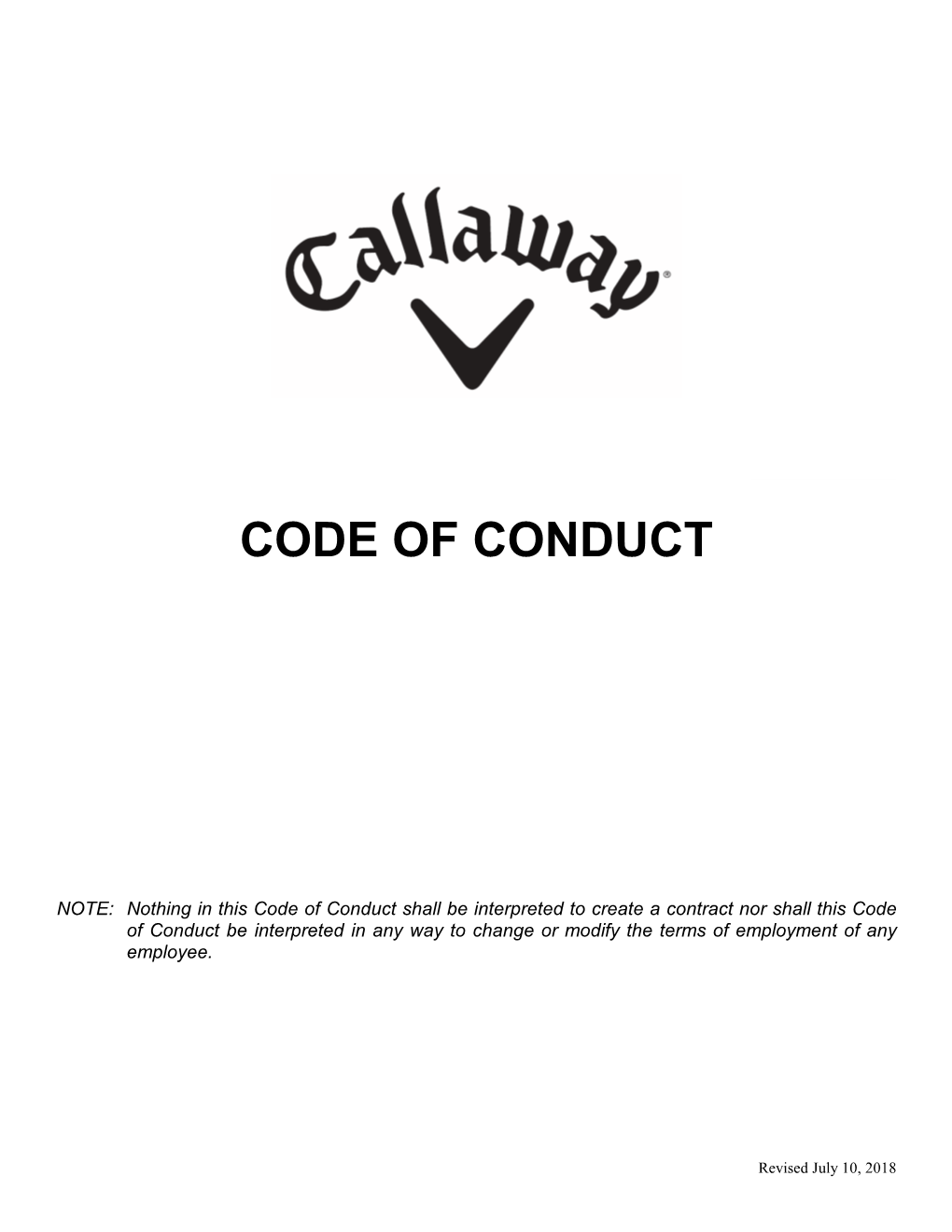 Callaway/Corporate Compliance Program