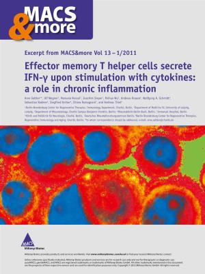 Effector Memory T Helper Cells Secrete IFN-Γ Upon Stimulation with Cytokines