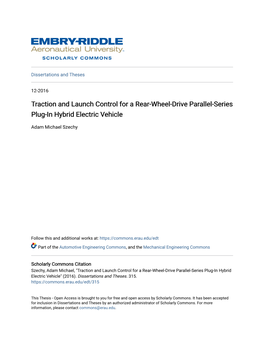Traction and Launch Control for a Rear-Wheel-Drive Parallel-Series Plug-In Hybrid Electric Vehicle