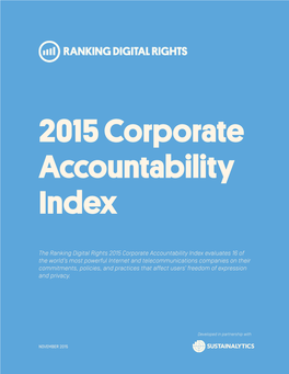 2015 Ranking Digital Rights Corporate Accountability Index