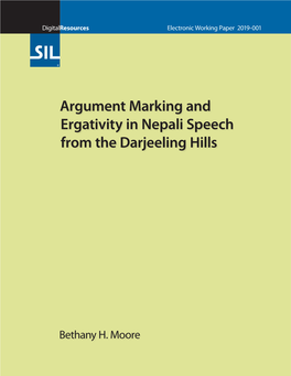 Argument Marking and Ergativity in Nepali Speech from the Darjeeling Hills