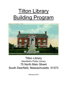 Tilton Library Building Program
