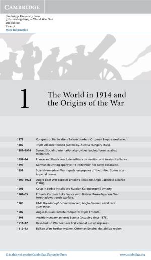 1 the World in 1914 and the Origins of The