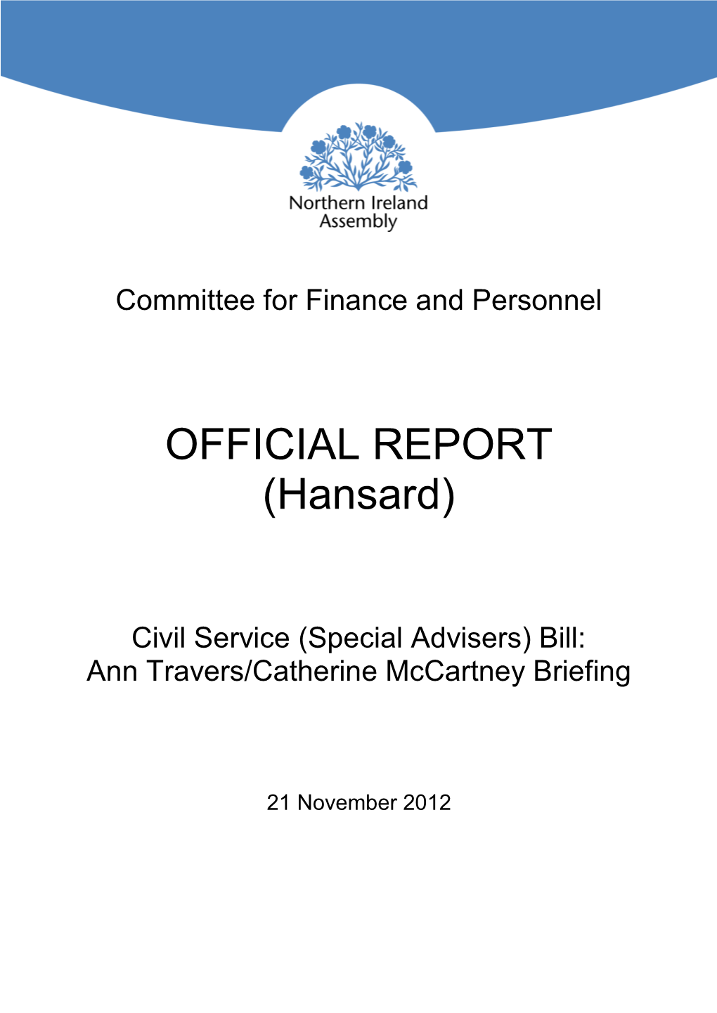 OFFICIAL REPORT (Hansard)